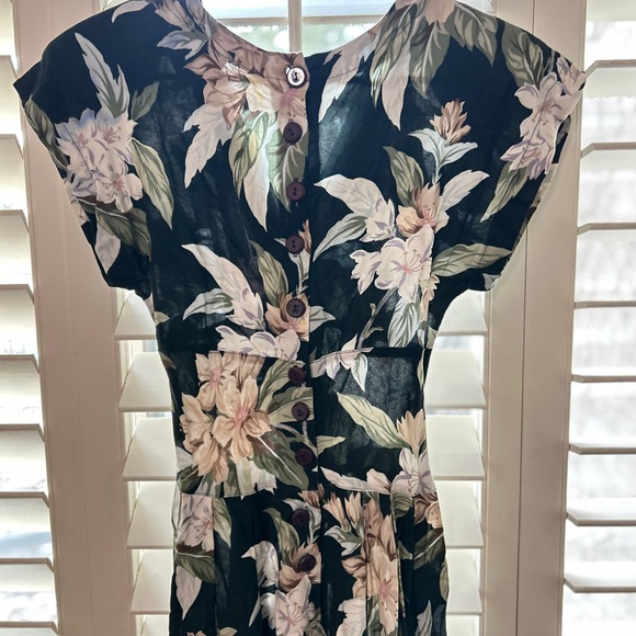 Vintage All That Jazzy S: 3/4 Floral Dress - Picture 1 of 9